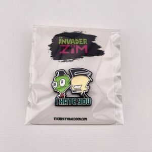 Invader Zim And Dib Enamel Pin Invader Zim. 
1” x 1”